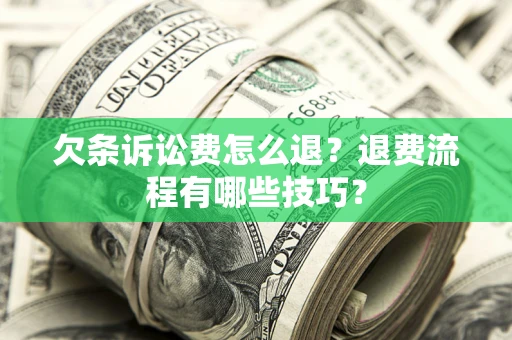 北京欠条诉讼费怎么退？退费流程有哪些技巧？