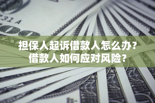 北京担保人起诉借款人怎么办？借款人如何应对风险？