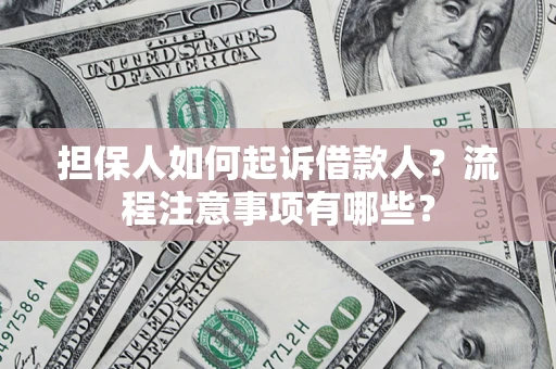 北京担保人如何起诉借款人？流程注意事项有哪些？